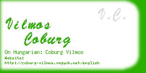 vilmos coburg business card